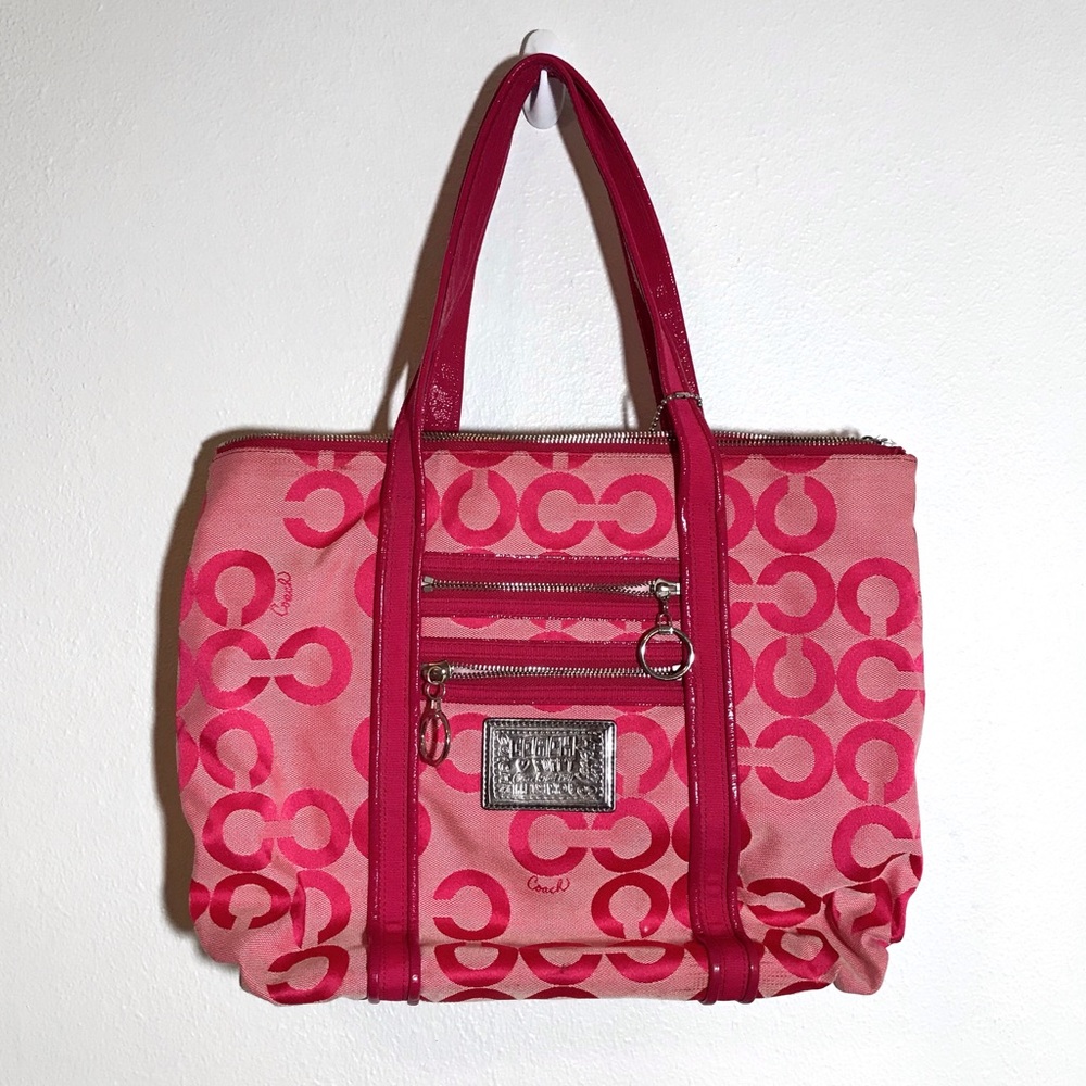 Rare Color Coach 🩷 Poppy signature print bag